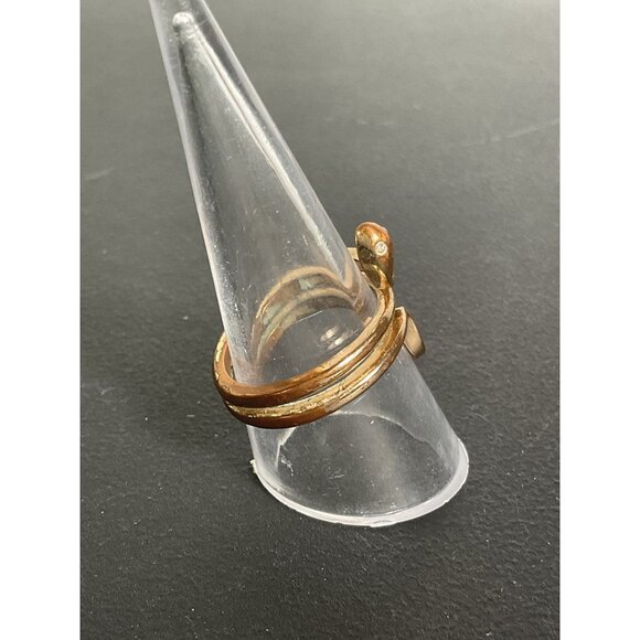 Vintage Copper Snake Wrap Ring Adjustable - Picture 3 of 4
